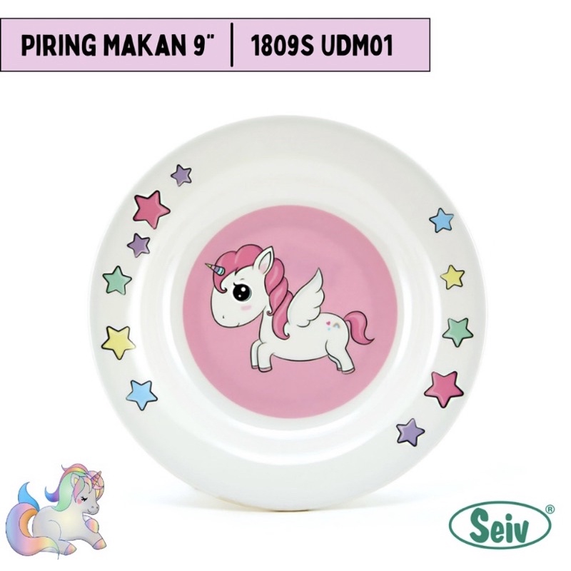 Piring Makan 9 Inch Melamin Onyx Seiv Karakter Anak | Piring Anak Gambar Lucu | Piring Sup