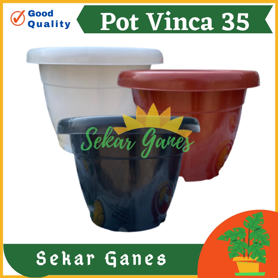 TERMURAH PROMO Pot Gentong VINCA 35 Putih Hitam Coklat Pot Tanaman Plastik Bunga Jumbo Besar Murah Grosir 40 cm Pot Tulip 45 20 30 Galaxy 25 40-Pot Bunga Putih 35 Strawberry | Pot Tanaman Plastik Besar