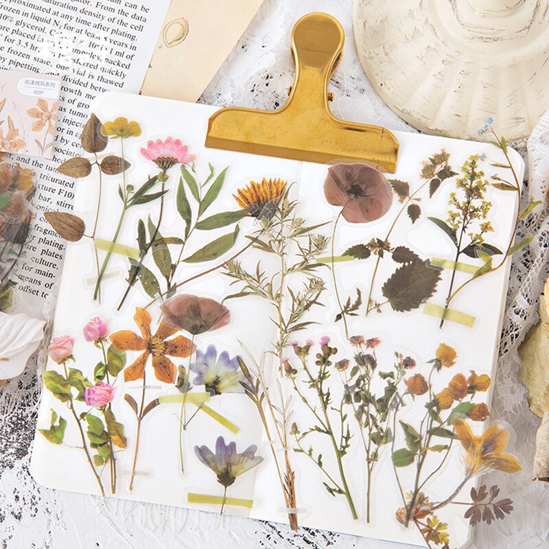 JRN012 – Deco Sticker Flower Bunga Dairy Journal Scrapbook LabeL