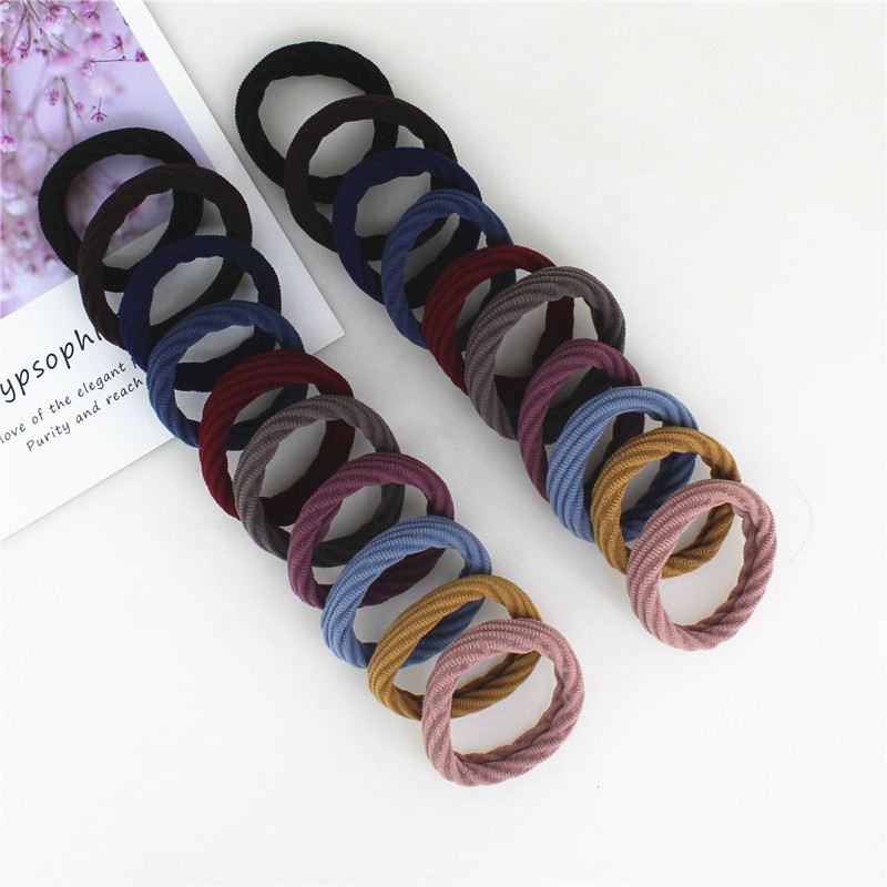 Ikat Rambut Elastis Wanita Isi 20 PCS No Box Fashion Wanita Korea MALLSHOPPING