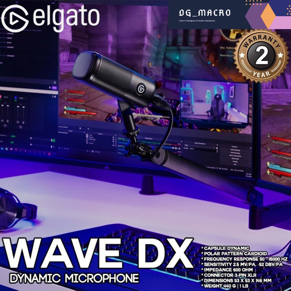 Elgato WAVE DX Dynamic XLR Gaming / Streaming / Podcast Microphone
