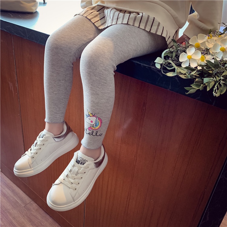 NEW Legging lembut buka kaki anak perempuan motif unicorn