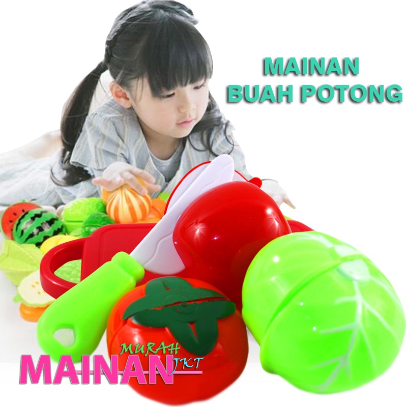 MAINANKEI MAINAN ANAK MURAH BUAH DAN SAYUR POTONG SEGAR MF36 MAINAN BUAHAN POTONG