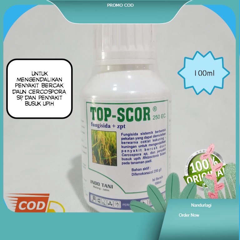 Promo Top - scor difenokonazol 250 EC 100 ML topscore topscor fungisida padi obat potong leher