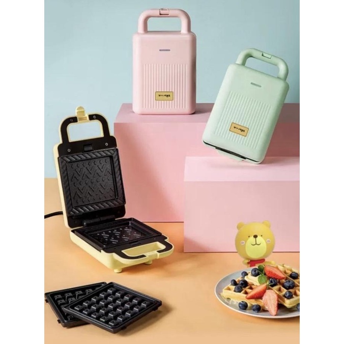 Bear Electric Sandwich n Waffle Maker 3colors