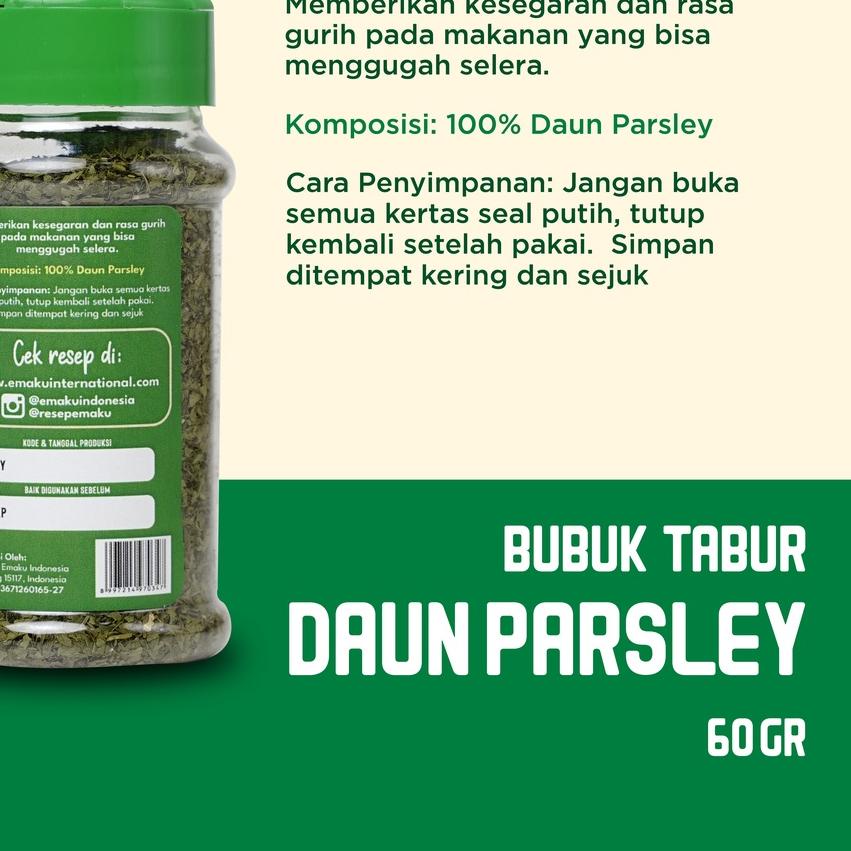 

EXCLUSIVE!Emaku Daun Peterseli Bumbu Masak Dapur Tabur Parsley Flake 15gr|SQ3