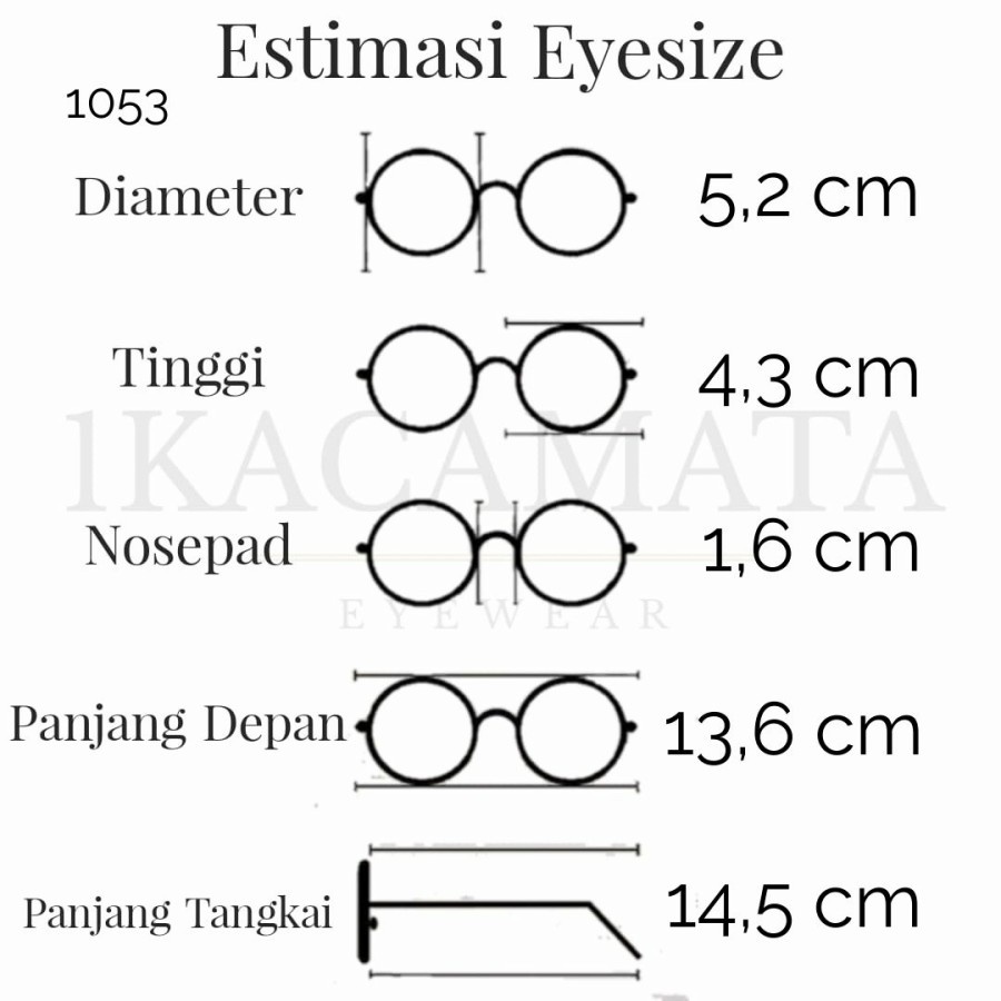 PAKET KACAMATA FRAME + LENSA TYPE 1053