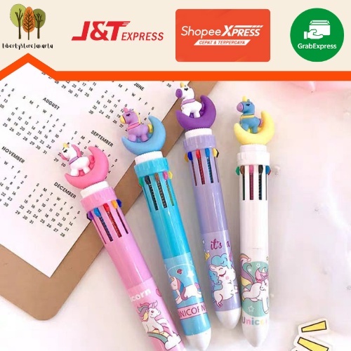

Pen 10 Warna Unicorn Bulan Sabit Pena Pulpen Alat Tulis Kantor Stationary Perlengkapan Sekolah COD