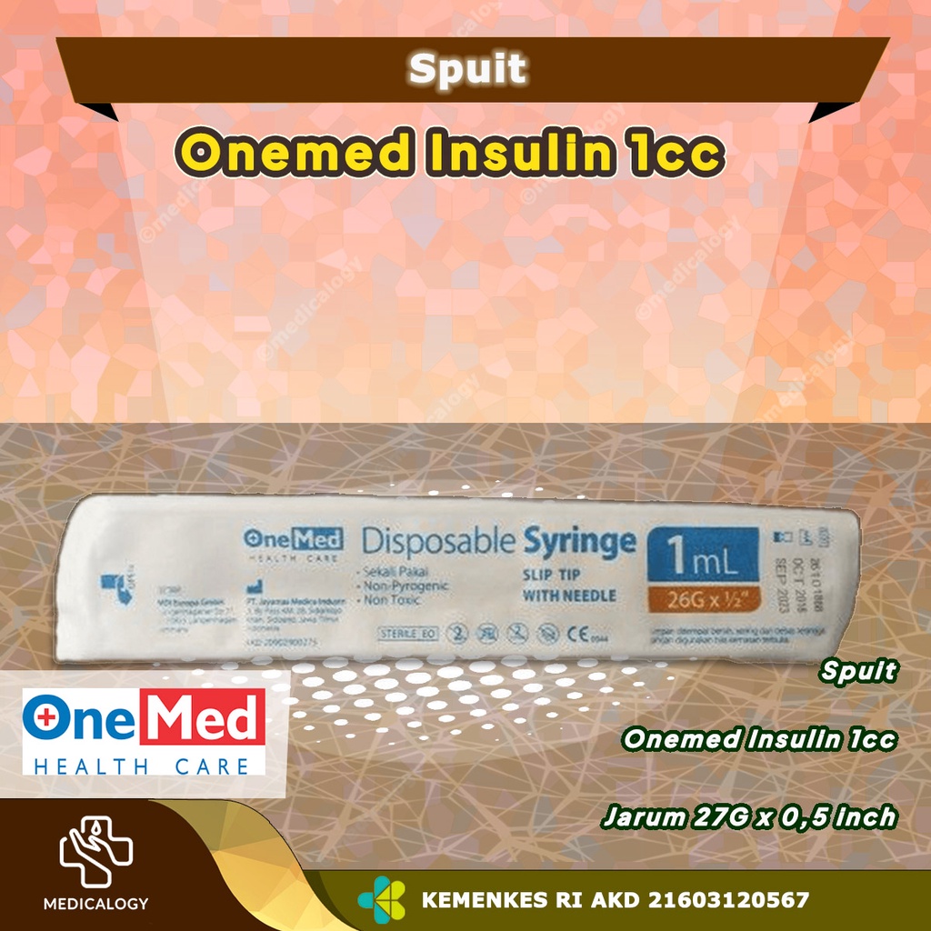 OneMed Spuit 1 CC Insulin Ecer