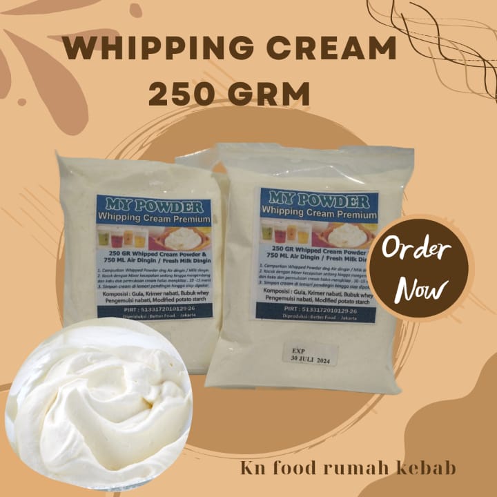 

Bubuk Instan Whipping Cream 250 gram - Whipped Cream