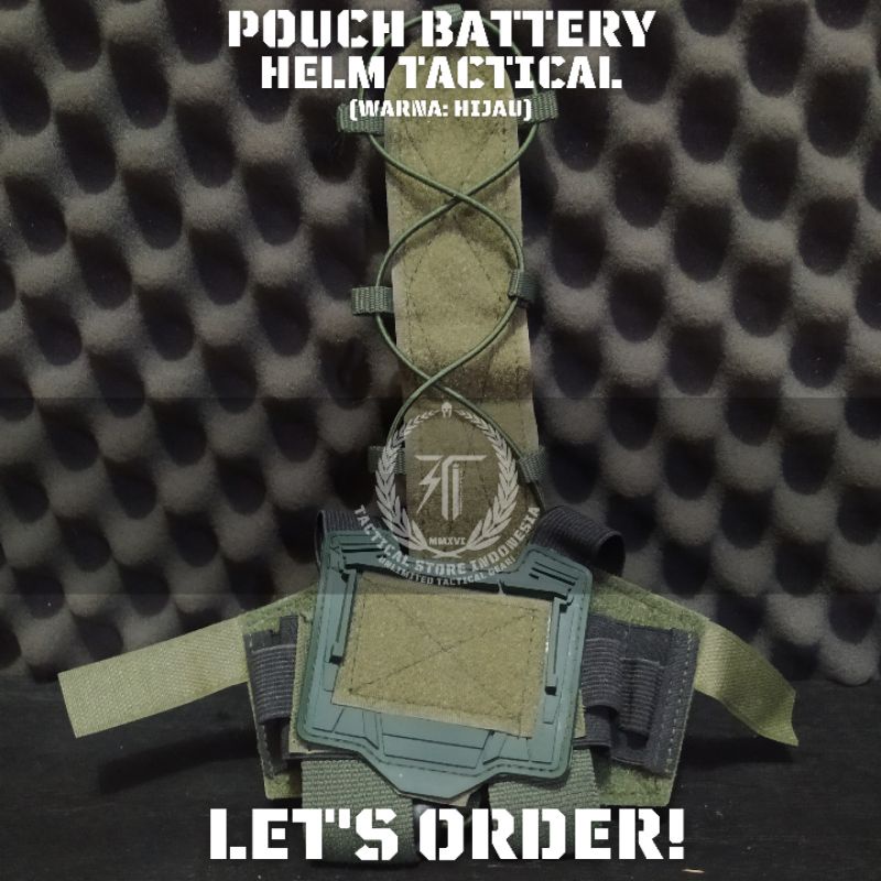 Pouch Battery Helm Tactical Warna HIJAU TSI Series