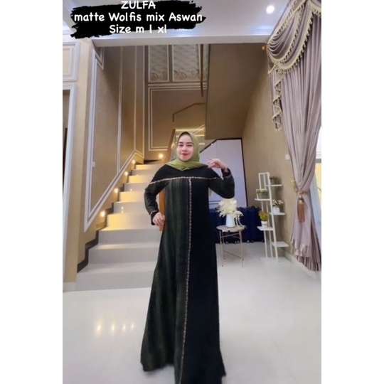 Gamis Zulfa Dress Original terbaru by Zulfa ( Ready)