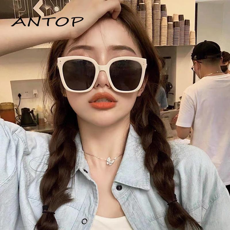 【antop】   Kacamata Hitam / UV Radiation Protection / Versi Baru Unisex Koreaan Retro Bingkai Gaya Fashion Wanita Korea Style Kaca Mata