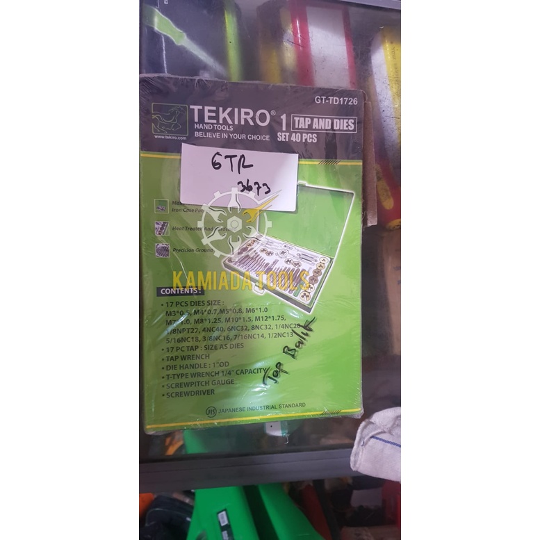 Tap set/tap and dies TEKIRO set 40pcs/ Tap and Senai set TEKIRO 40pcs
