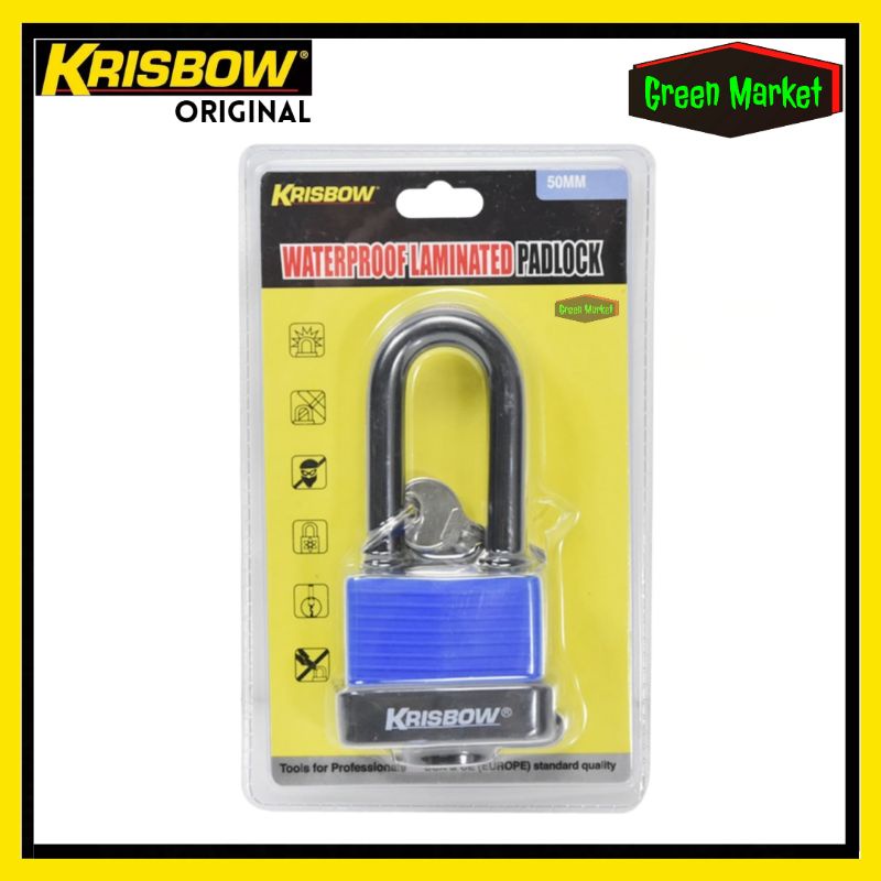 Krisbow Gembok Leher Panjang Tahan Air 50 mm || Gembok Krisbow 50mm || Padlock Krisbow 50 mm