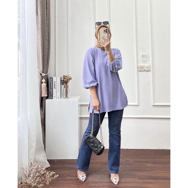 atasan blouse wanita bahan hanover merk clarke 1061