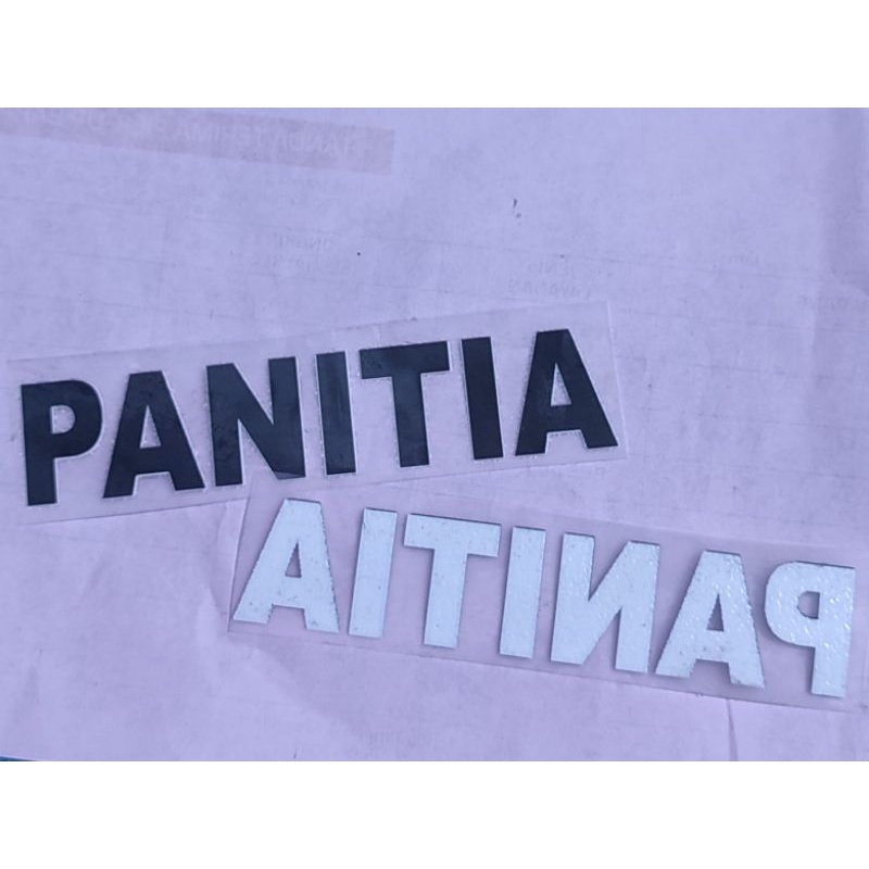 

Sablon print nama DTF uk 2x10 cm bebas request nama