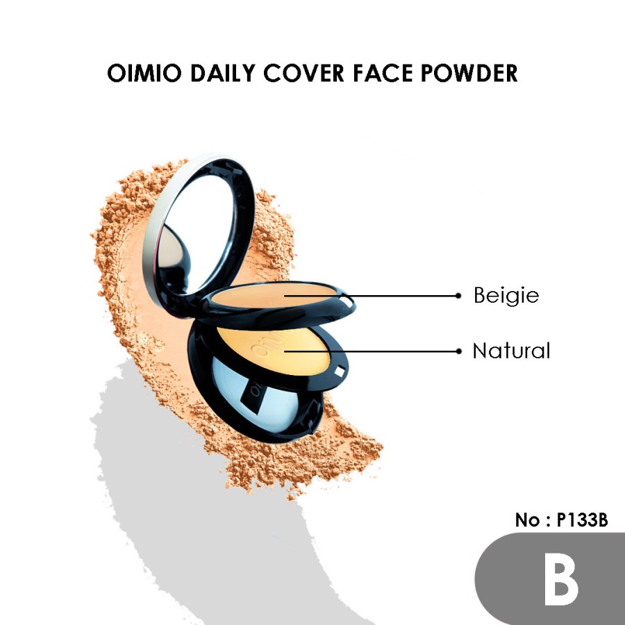 OIMIO Daily Cover 2in1 Face Powder - Bedak Padat