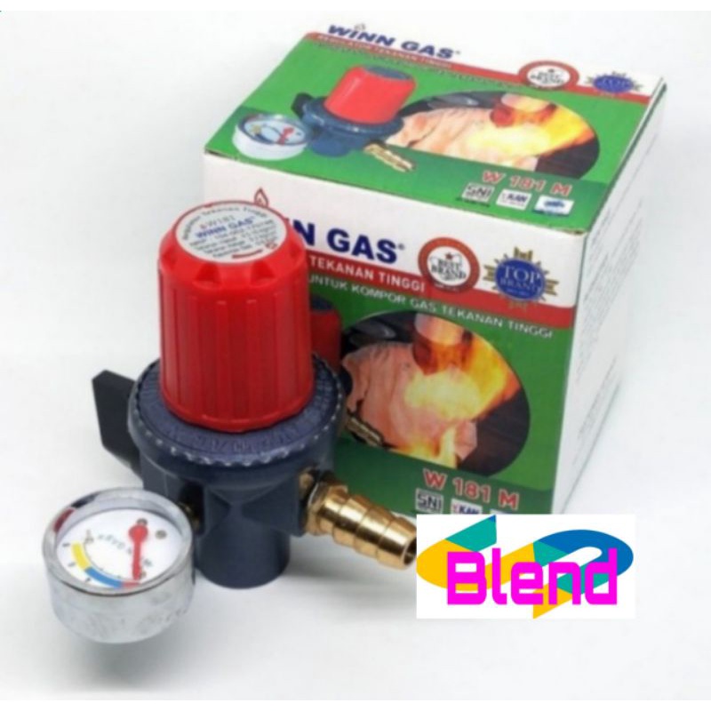 Winn Gas W 181 M+METER Tekanan TinggiRegulator-Kompor Gas Semawar