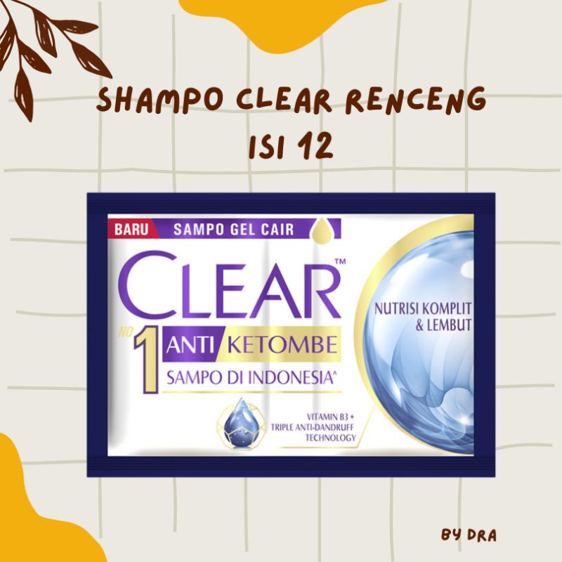 Clear Shampoo Renceng Isi 12 Sachet