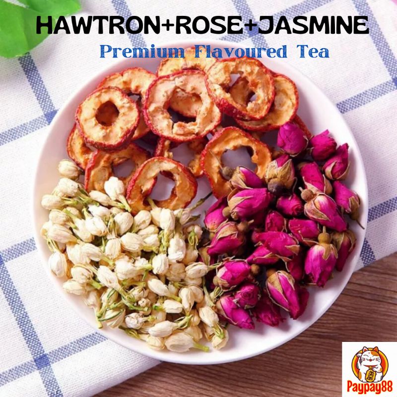 

Teh Bunga Herbal BUY 10 GET 1 Mix Premium Rose Buds Hawthorn Jasmine Sachet