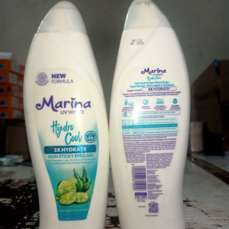 MARINA UV WHITE hydro cool hand & body gel lotion 460Ml