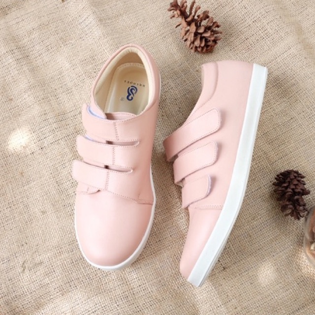 [SIAP KIRIM] BRShoes74 Pink Sepatu Sneaker Olahraga Casual Wanita