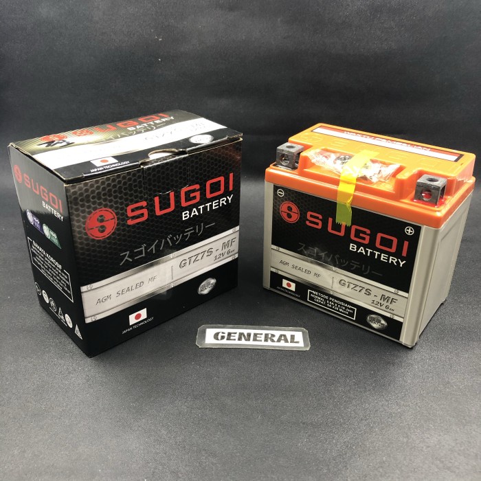 AKI MOTOR SUGOI GTZ7S MF NANO GEL ACCU BATTERY VARIO 125 150 SATRIA FU