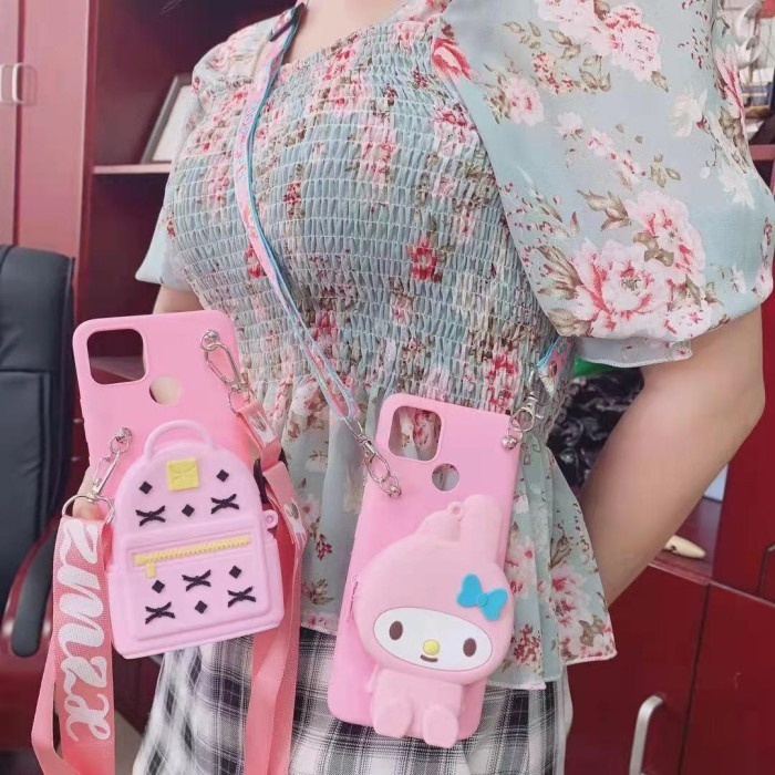 OPPO A93 - RENO 4F - RENO 4 LITE - F17 PRO CASE TAS SLEMPANG + TALI GANTUNGAN (HOKKY ACC)