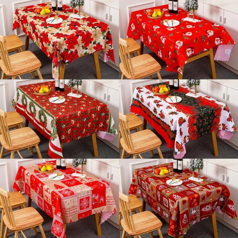 Taplak Meja Natal / Christmas Tablecloth / Taplak Meja Makan Natal/ Dekorasi Natal