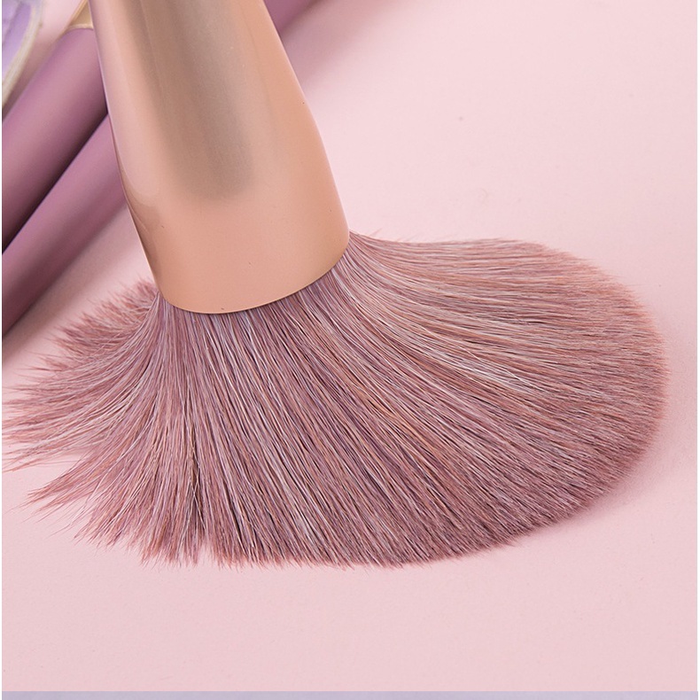 9pcs / Set Brush Super Lembut Untuk Foundation / eyeshadow / concealer