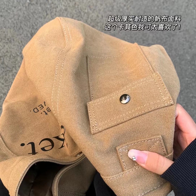 Sera import tas slempang fashion cewek tas wanita selempang bahan kanvas tas wanita selempang lebar elizabethTas Besar Gaya Mahasiswa Kelas Messenger Tas Baru Huruf Jepang Tas Kain All-Match Tas Bahu Tide