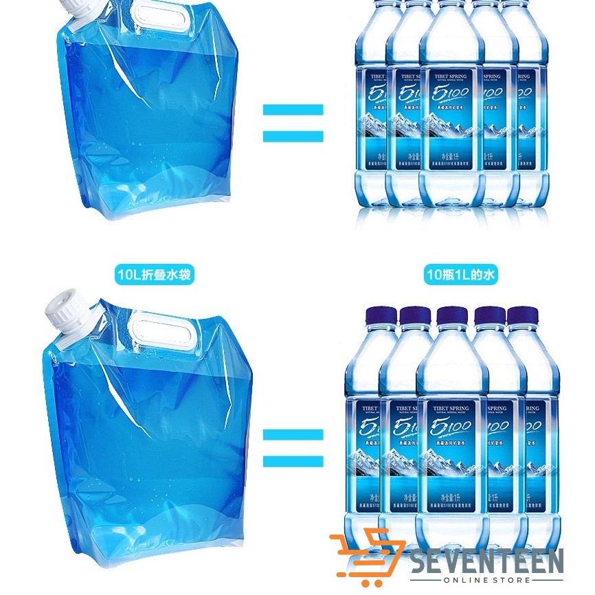 Plastik Air 10 Liter / Tas Kantong Plastik Lipat / Water Tank Portable