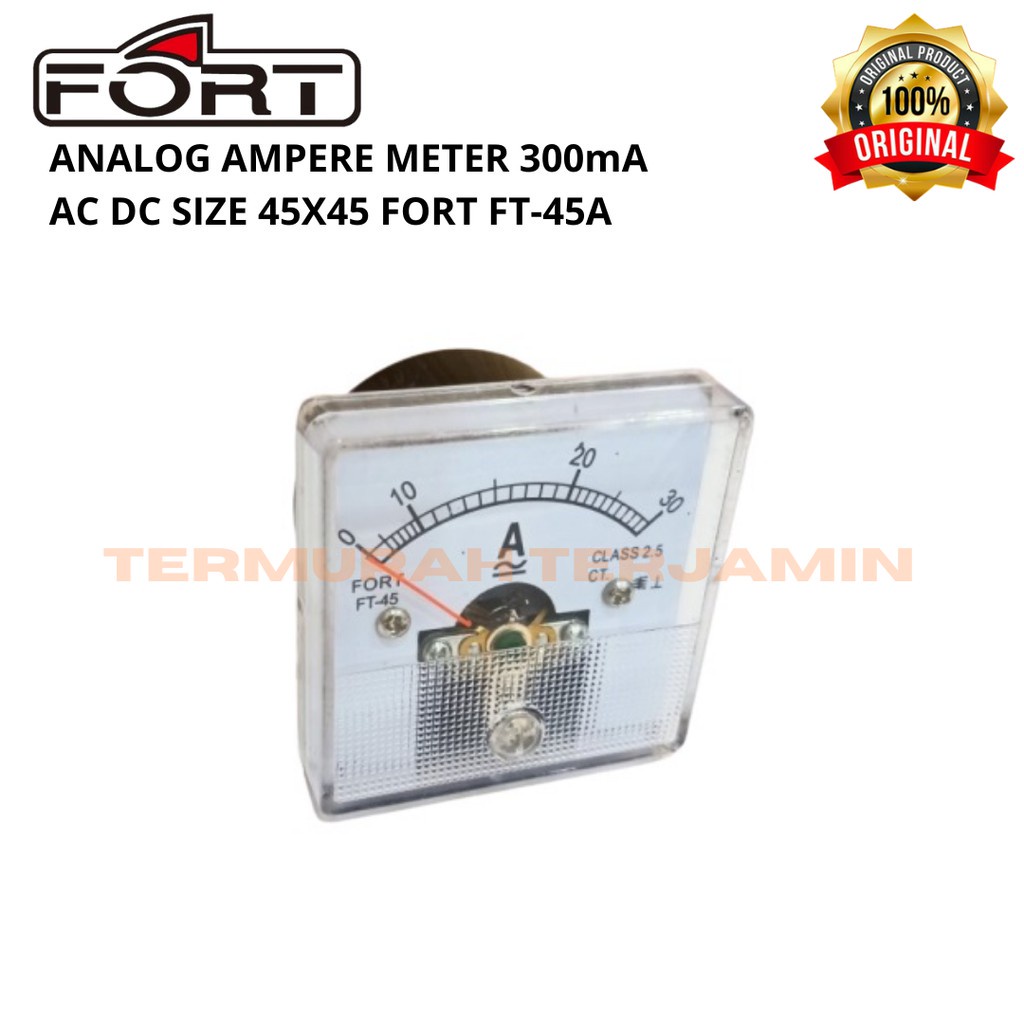 ANALOG AMPER METER  300mA AC DC SIZE 45 x 45 FORT FT-45A-300