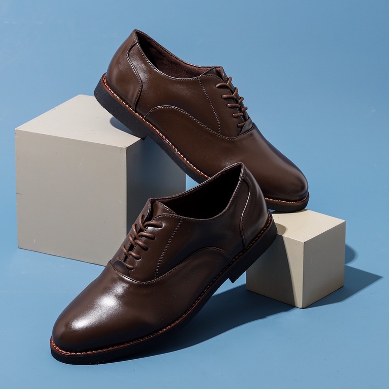 DEMBBLE BROWN |ManNeedMe x Lvnatica| Sepatu Vintage Pria | Pantofel Pria Kantor Formal Shoes ORI