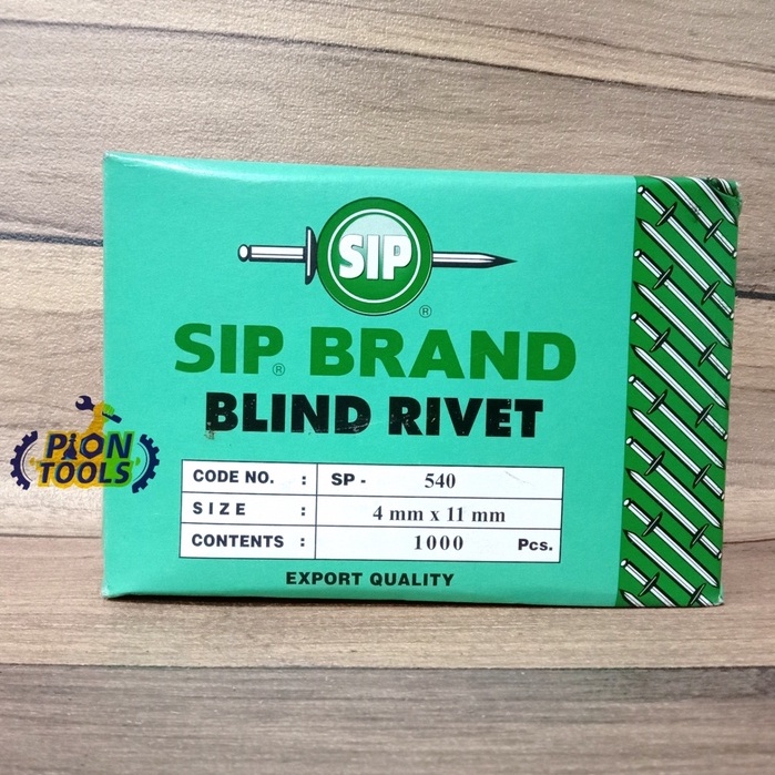 SIP Paku Rivet 540 ukuran 4x11mm / Blind Rivet / Aluminium / isi 100pcs