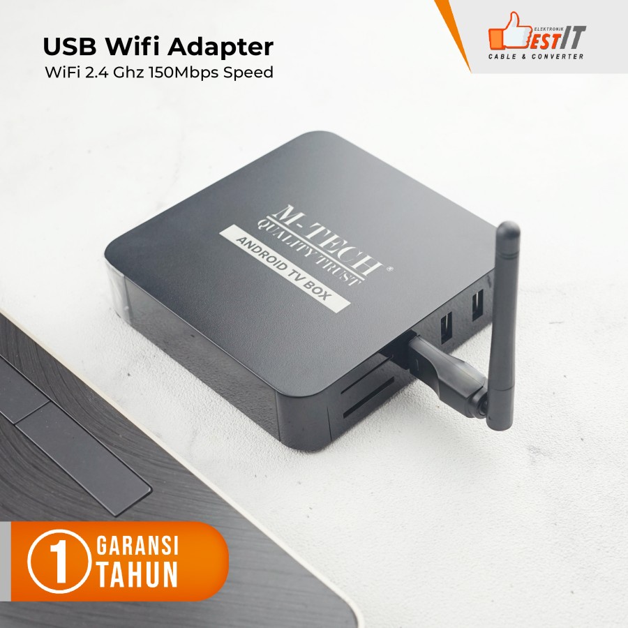 USB Wifi Dongle Wireless Adapter 802.11N 150Mbps Antena M-TECH