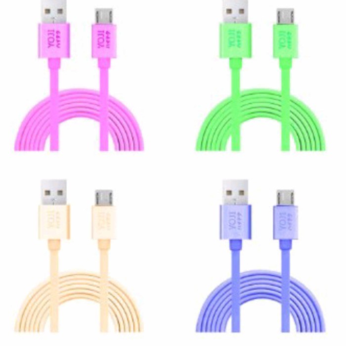 YOJI TRAVEL COLOUR KC CHARGER MICRO USB 1 METER