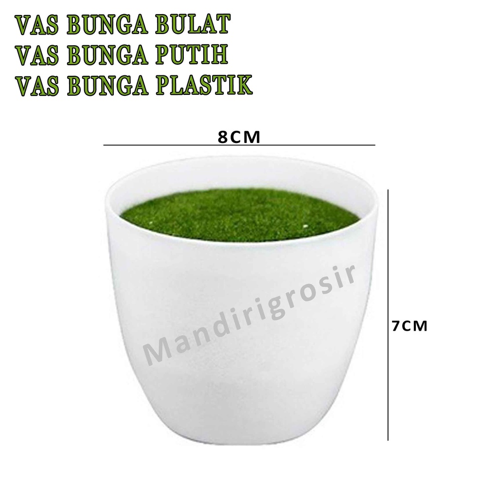 Pot Bunga * Vas Bunga Bulat * Vas Bunga Artificial Putih * Vas Bunga Plastik