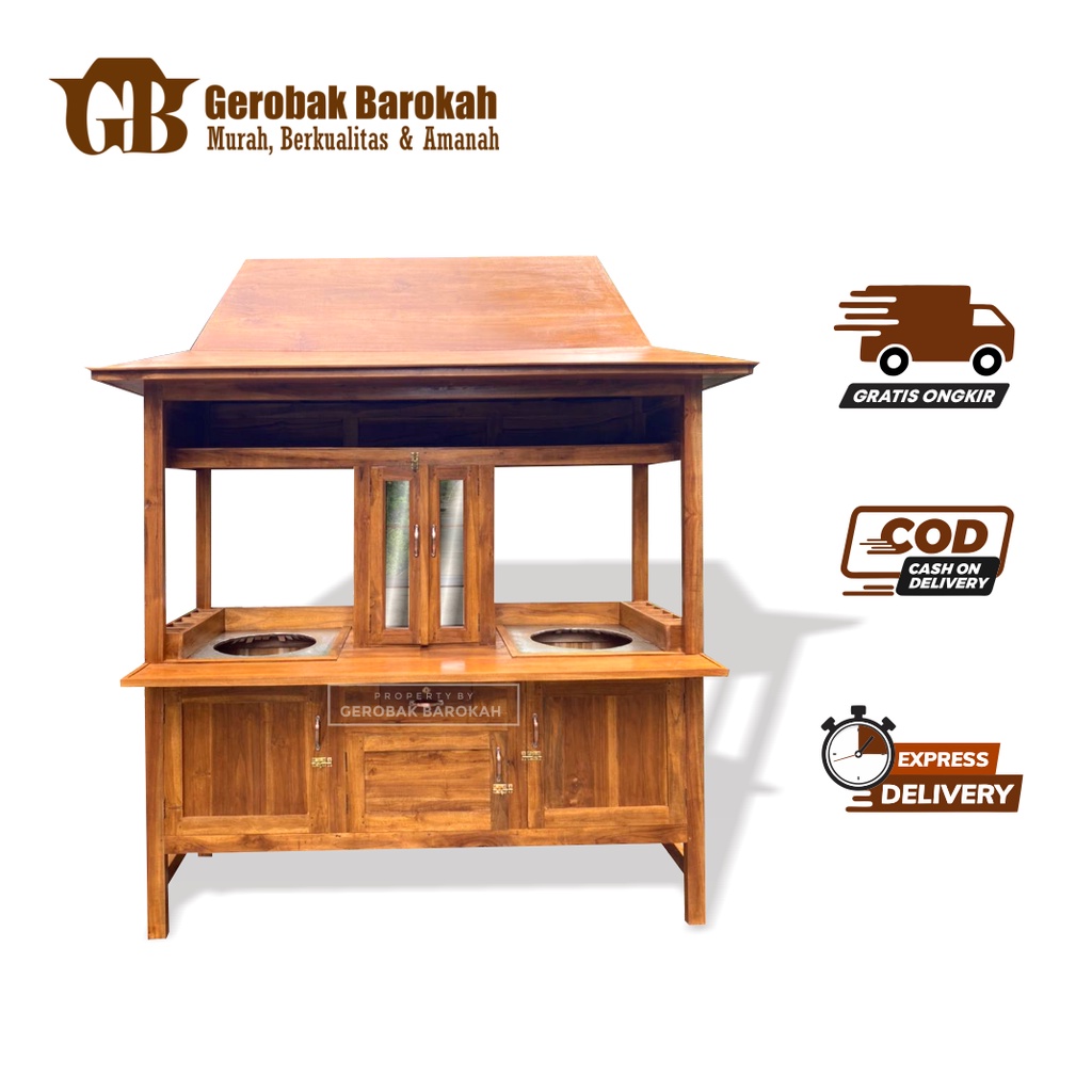 Gerobak mie ayam bakso / Rombong mie ayam bakso / Gerobak mie ayam bakso atap joglo