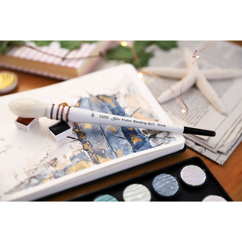 Silver Brush/ Atelier™ 5325S Goat Hair Blending Quill China