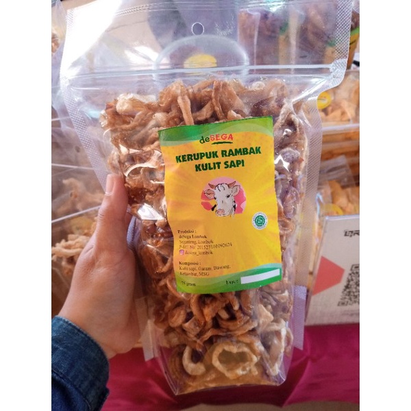 

Kerupuk kulit mentah siap goreng khas Lombok