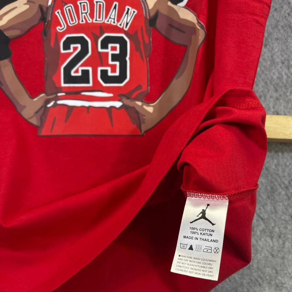 KAOS TSHIRT AIR JORDAN NBA MERAH LENGAN PENDEK MIRROR FULLTAG