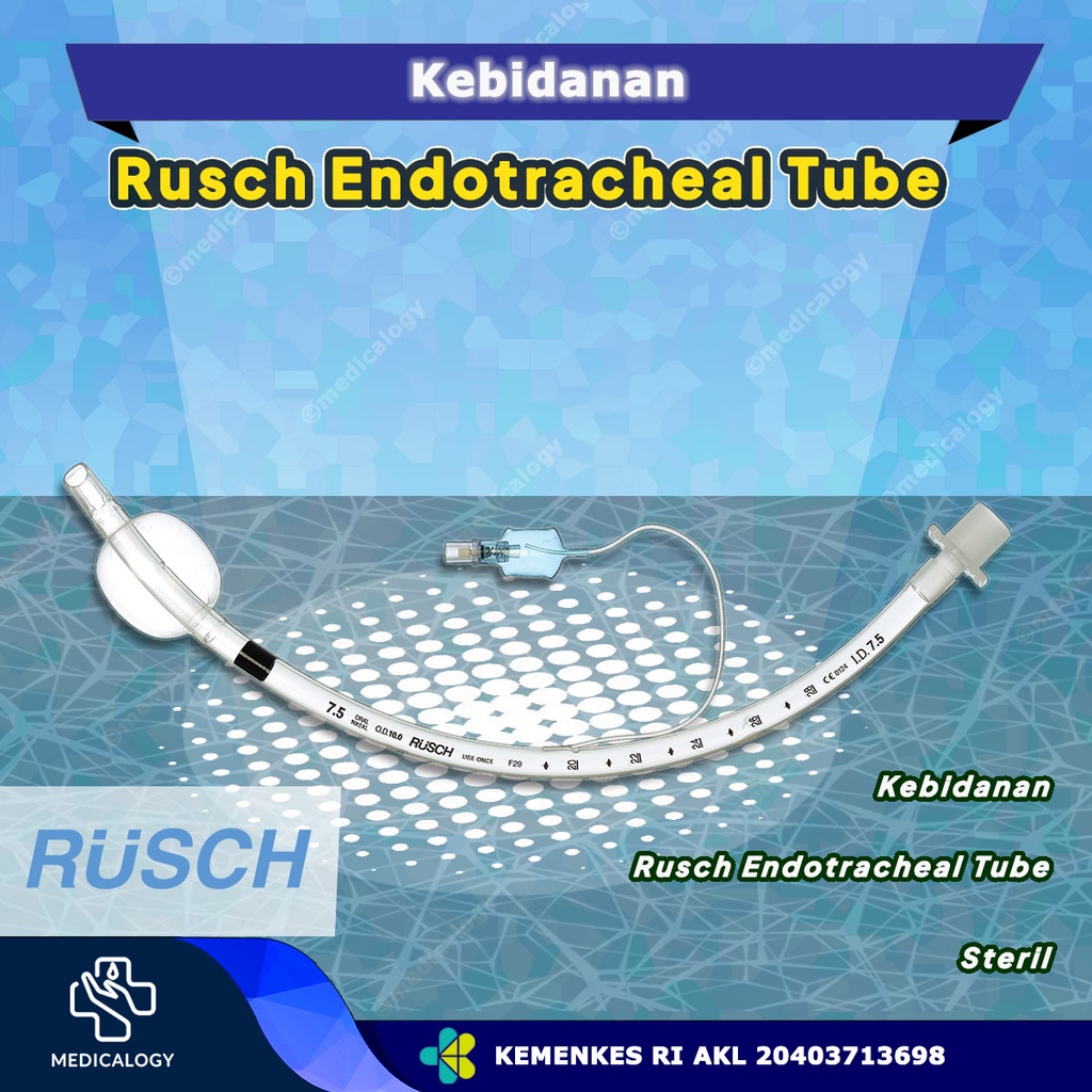 Rusch Curved Reinforced Endotracheal Tube 7,5 cm