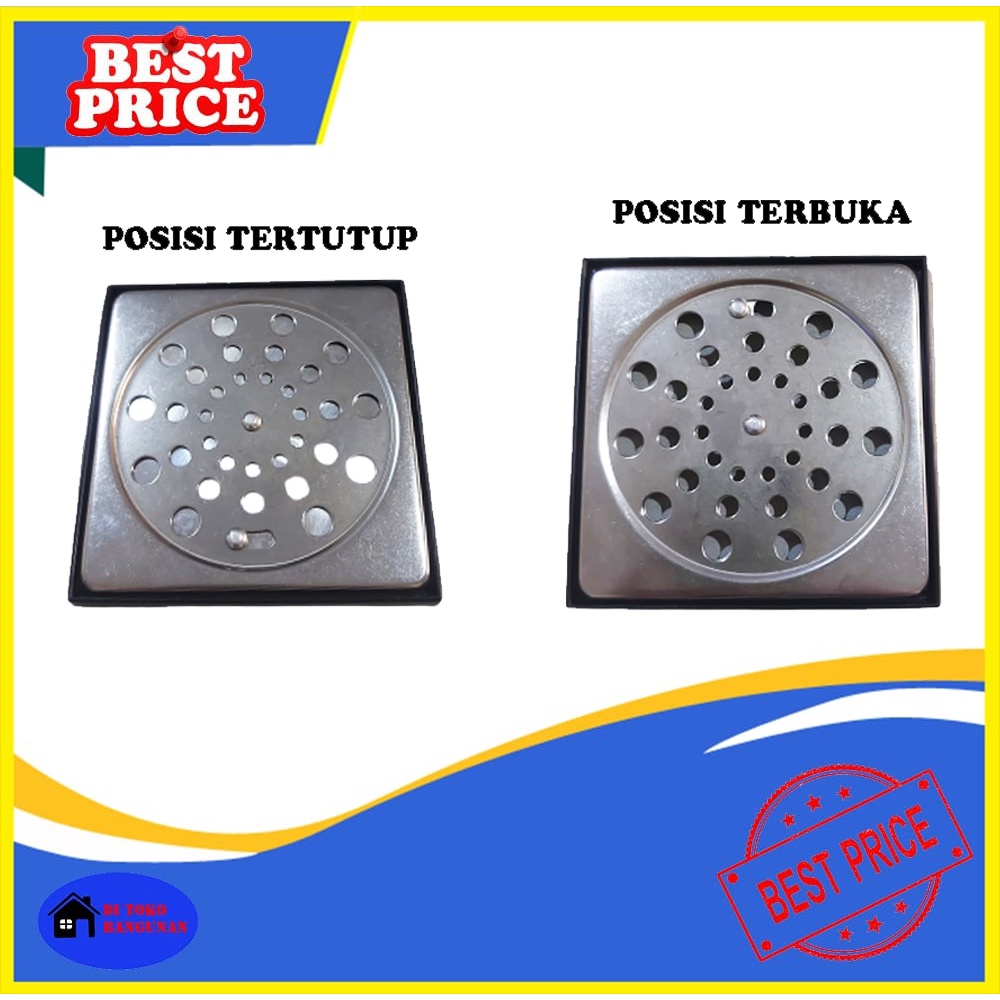 ORESTE Plat Saringan Got Floor Drain Kamar Mandi Stainless 1 Pc