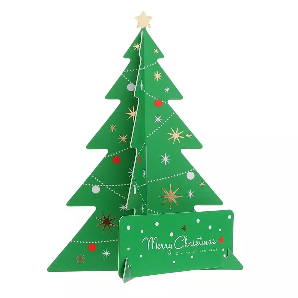 HOKITERUS21 KARTU NATAL 3D pop up hiasan natal dekorasi natal kartu ucapan natal K032