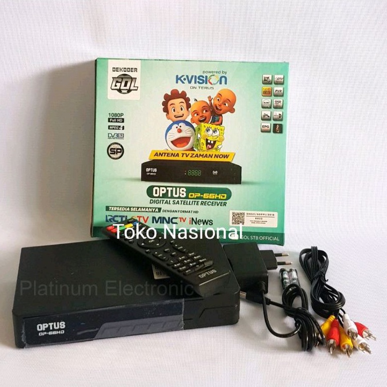 Receiver Parabola Optus OP-66HD Bisa MNC Grup RCTI GTV iNews / Resiver Digital OP 66 HD