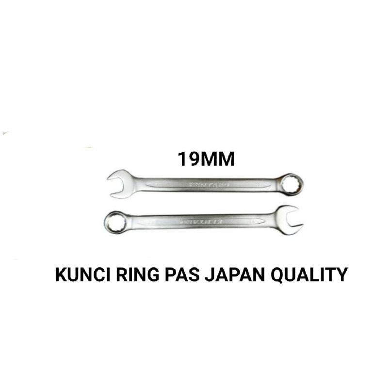 KUNCI RING PAS 19mm CR-V SATIN HEAVY DUTY KENTARO JAPAN QUALITY