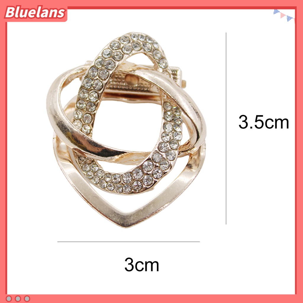 Bluelans Cincin Holder Syal Lapis Emas Bahan Alloy Untuk Wanita