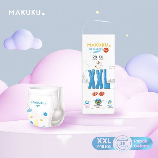 MAKUKU Air Diapers Slim | Popok Bayi Anti Gumpal